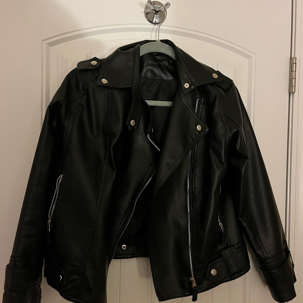 Faux leather jacket size Medium